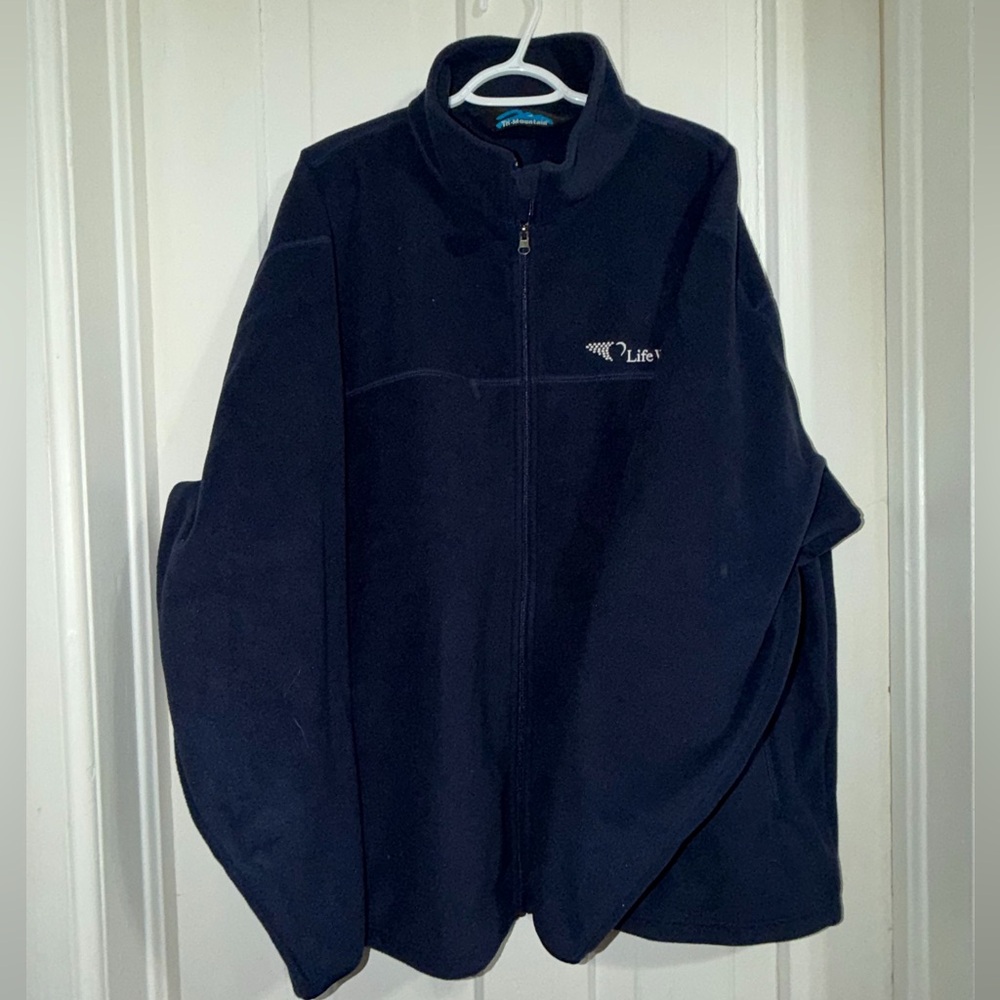 NWT Men's 2X Tri-Mountain Navy‎ fleece pullover jacket soft comfy life watch
